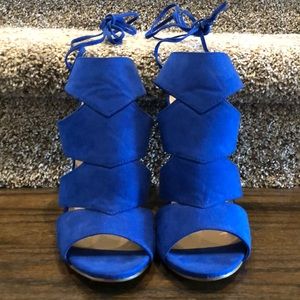 Open Toe Tie-up Stiletto Heels